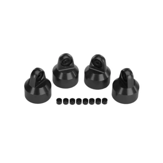 Shock caps, GTX shocks/ springaluminum (Hard) (4) spacers(8)