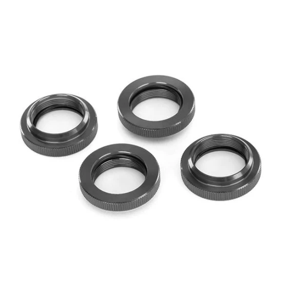 Spring retainer (adjuster), gray-anodized aluminum, GTX shocks (4) (assembled with o-ring)