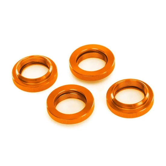 Spring retainer (adjuster), orange-anodized aluminum, gtx shocks (4) (assembled with o-ring)