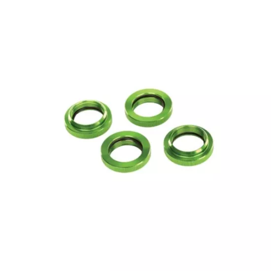 Spring retainer (adjuster), green-anodized aluminum, GTX sho, TRX7767G