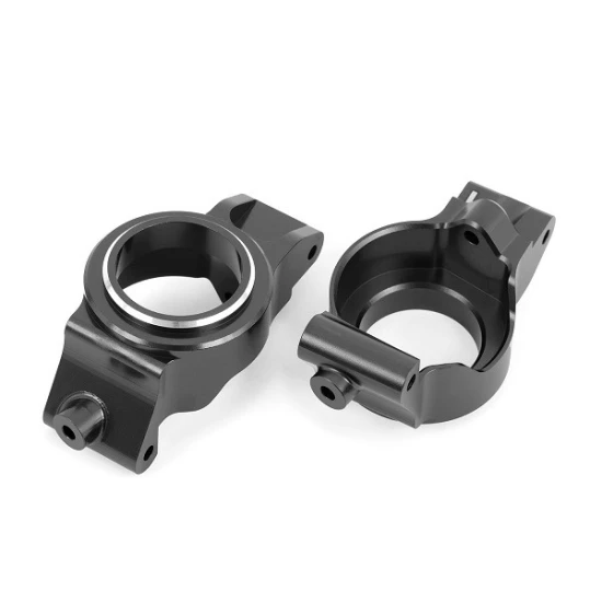 Caster blocks (c-hubs), 6061-t6 aluminum (gray-anodized), left & right