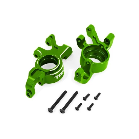 Steering blocks, 6061-t6 aluminum (green-anodized), left & right