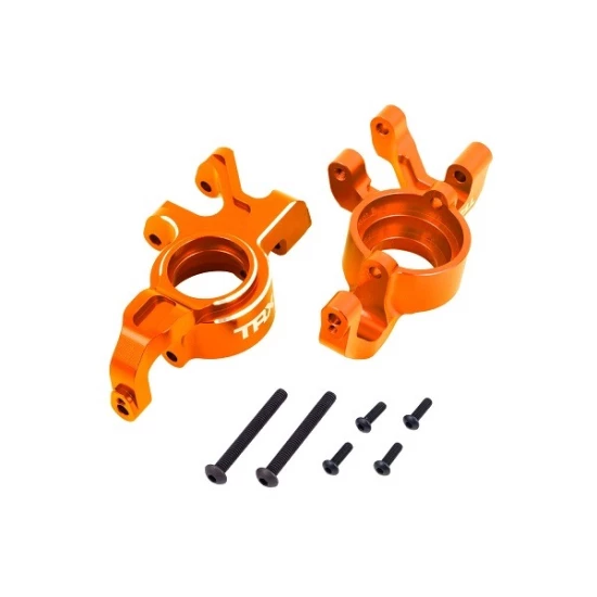 Steering blocks, 6061-t6 aluminum (orange-anodized), left & right