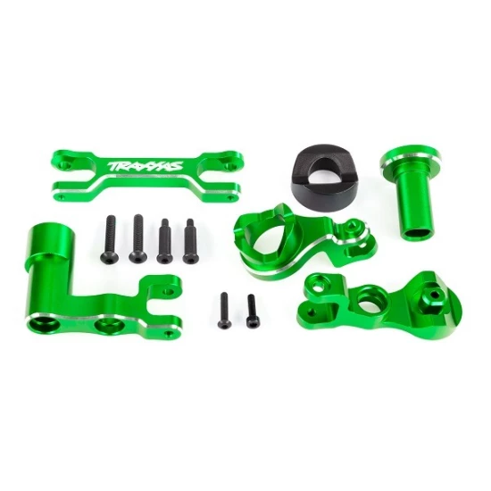 Steering bellcranks (left & right)/ draglink (6061-t6 aluminum, green-anodized) (fits xrt)