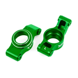 Carriers, stub axle (green-anodized 6061-T6 aluminum) (left & right)