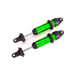 Shocks, GTX, medium (aluminum, green-anodized) (fully assembled w/o springs) (2)