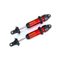 Shocks, GTX, medium (aluminum, red-anodized) (fully assembled w/o springs) (2)