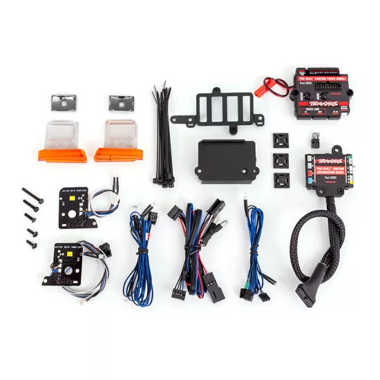 Pro Scale LED light set, TRX-4 Ford Bronco (1979) or Ford F-150 (1979), complete with power module (contains headlights, tail lights, side marker lights, & distribution block) (fits #8010 or 9230 series bodies)