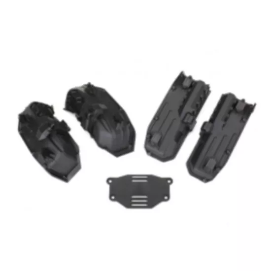 Fenders, inner (narrow), front & rear (2 each)/ rock light covers (8)/ battery p
