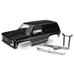 Body, Chevrolet Blazer (1979), complete (black) (includes grille, side mirrors, door handles, windshield wipers, front & rear bumper, decals, clipless mounting) (requires #8072X inner fenders)