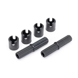 Half shafts, center (external splined) (2)/ pin retainer (4) (plastic parts only)