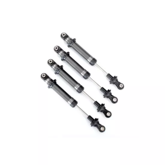 Shocks, GTS, silver aluminum (assembled without springs) (4) (for use with #8140
