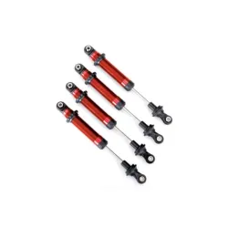 Shocks, GTS, aluminum (red-anodized) (assembled without springs) (4) (for use wi