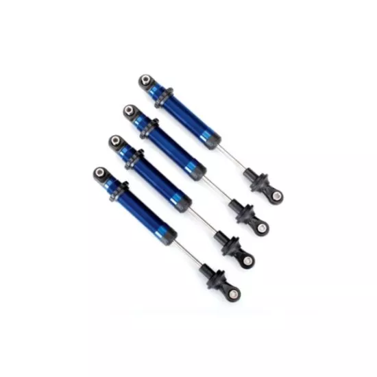 Shocks, GTS, aluminum (blue-anodized) (assembled without springs) (4) (for use w