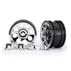 Wheels, 2.2', classic chrome (2)/ center caps (front (2), rear (2)) (requires #8255A extended thread stub axle)