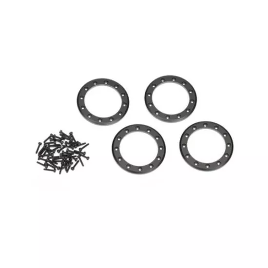 Beadlock rings, black (2.2) (aluminum)   (4)/ 2x10 CS (48)