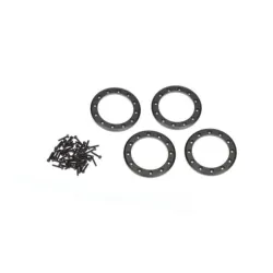 Beadlock rings, black (1.9') (aluminum) (4)/ 2x10 CS (48)