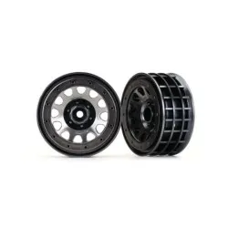 Wheels, Method 105 2.2 (black chrome, black chrome, beadlock) (beadlock rings so