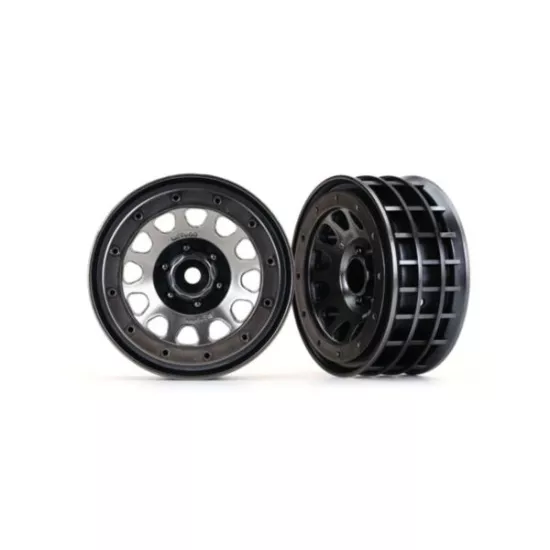 Wheels, Method 105 2.2 (black chrome, black chrome, beadlock) (beadlock rings so