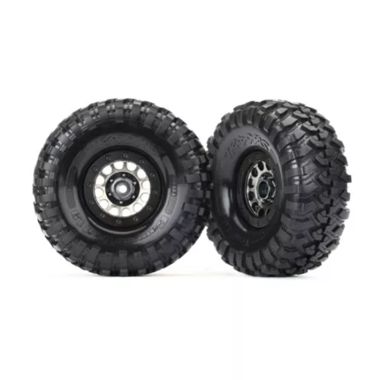 Tires and wheels, assembled (Method 105 black chrome beadlock wheels, Canyon Tra