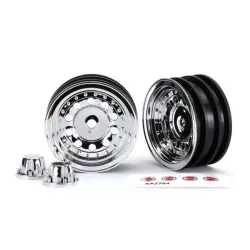 Wheels, 1.9', chrome (2)/ center caps (2)/ decal sheet (requires #8255A extended