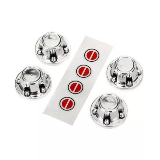 Center caps, wheel (chrome) (4)/ decal sheet
