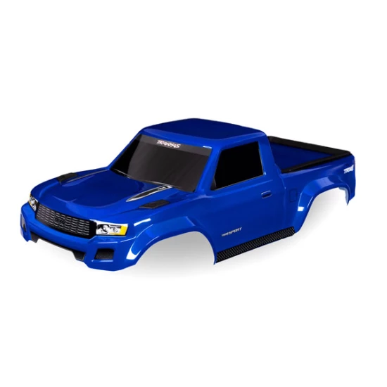 Body, TRX-4 Sport, blue (painted, decals applied) (for clipless mounting) (requires #8080X inner fenders)