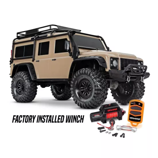 Traxxas Land Rover Defender Crawler sand kleur met lier