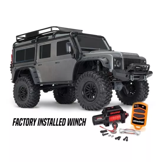 Traxxas Land Rover Defender Crawler silver kleur met lier