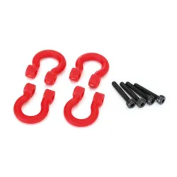 Bumper D-rings, red (front or rear)/ 2.0x12 CS (4), TRX8234R