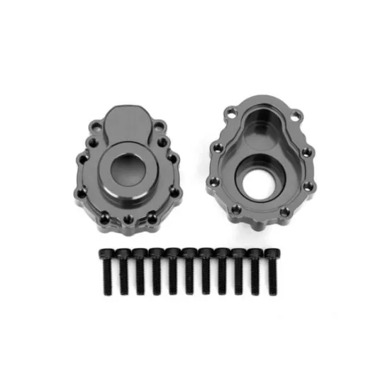 Portal housings, outer, 6061-T6 aluminum (charcoal gray-anodized) (2)/ 2.5x10 CS