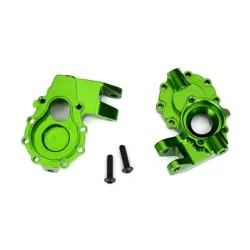 Portal housings, inner (front), 6061-T6 aluminum (green-anodized) (2)/ 3x12 BCS