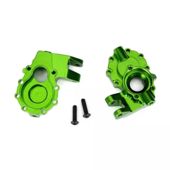Portal housings, inner (front), 6061-T6 aluminum (green-anodized) (2)/ 3x12 BCS