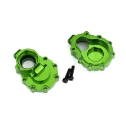 Portal housings, inner (rear), 6061-T6 aluminum (green-anodized) (2)/ 2.5x10 CS