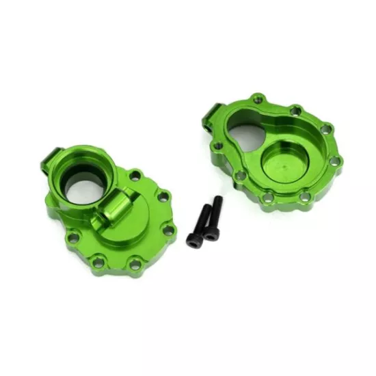 Portal housings, inner (rear), 6061-T6 aluminum (green-anodized) (2)/ 2.5x10 CS