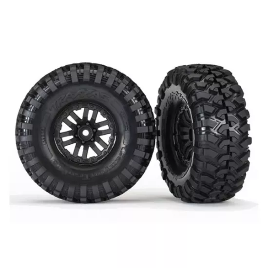 Tires and wheels, assembled, glued (TRX-4 wheels, Canyon Tra, TRX8272