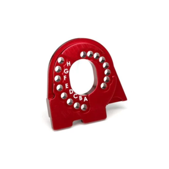 Motor mount plate, TRX-4, 6061-T6 alumininum (red-anodized)