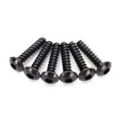 Screws, 2.6x12mm button-head, self-tapping (hex drive) (6)