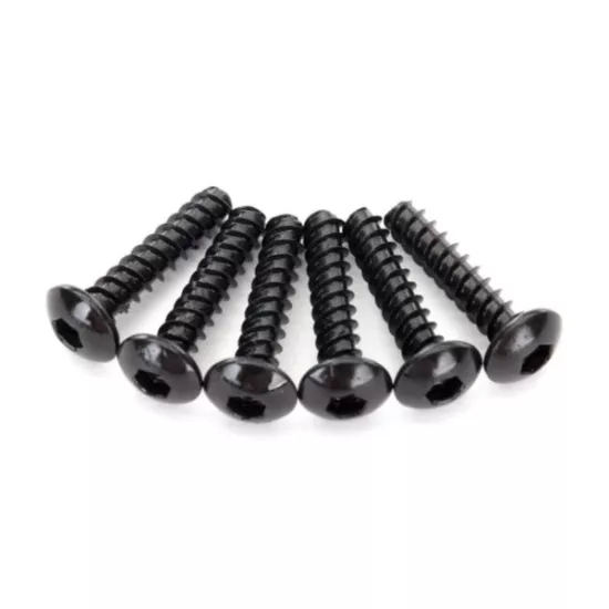 Screws, 2.6x12mm button-head, self-tapping (hex drive) (6), TRX8299