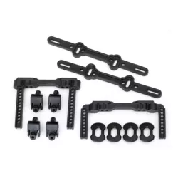 Body mounts, front & rear/ body mount posts/ body mount slid