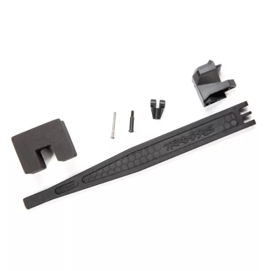 Battery hold-down/ battery clip/ hold-down post/ foam spacer/ screw pin