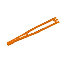 Battery hold-down, 6061-T6 aluminum (orange-anodized)