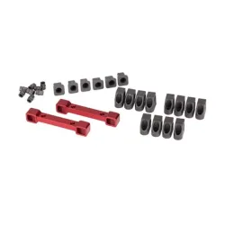 Mounts, suspension arms, aluminum (red-anodized) (front & re, #TRX8334R