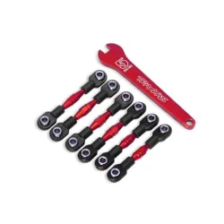 Turnbuckles, aluminum (red-anodized), camber links, 32mm (front) (2)/ camber lin