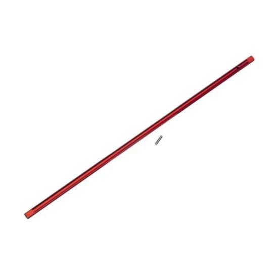 Driveshaft, center, aluminum / pin, red, #TRX8355R