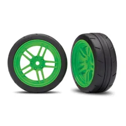 Tires and wheels, assembled, glued (split-spoke green VXL, TRX8373G