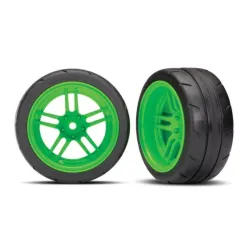 Tires and wheels, assembled, glued (split-spoke green VXL, TRX8374G