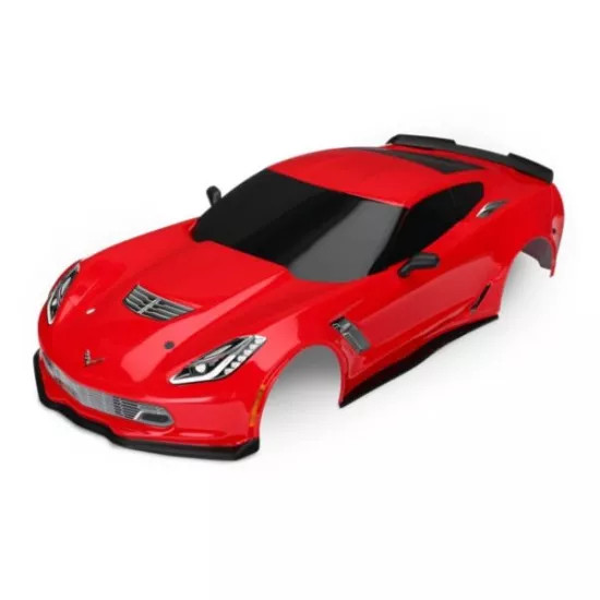 Body, Chevrolet Corvette Z06, red (painted, decals applied)