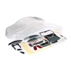 Body, Cadillac CTS-V (clear, requires painting)/ decal sheet (includes side mirr