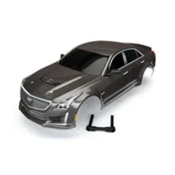 Body, Cadillac CTS-V, silver (painted, decals applied)